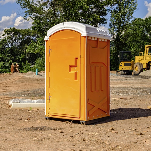 how often are the porta potties cleaned and serviced during a rental period in Chamberlain ME